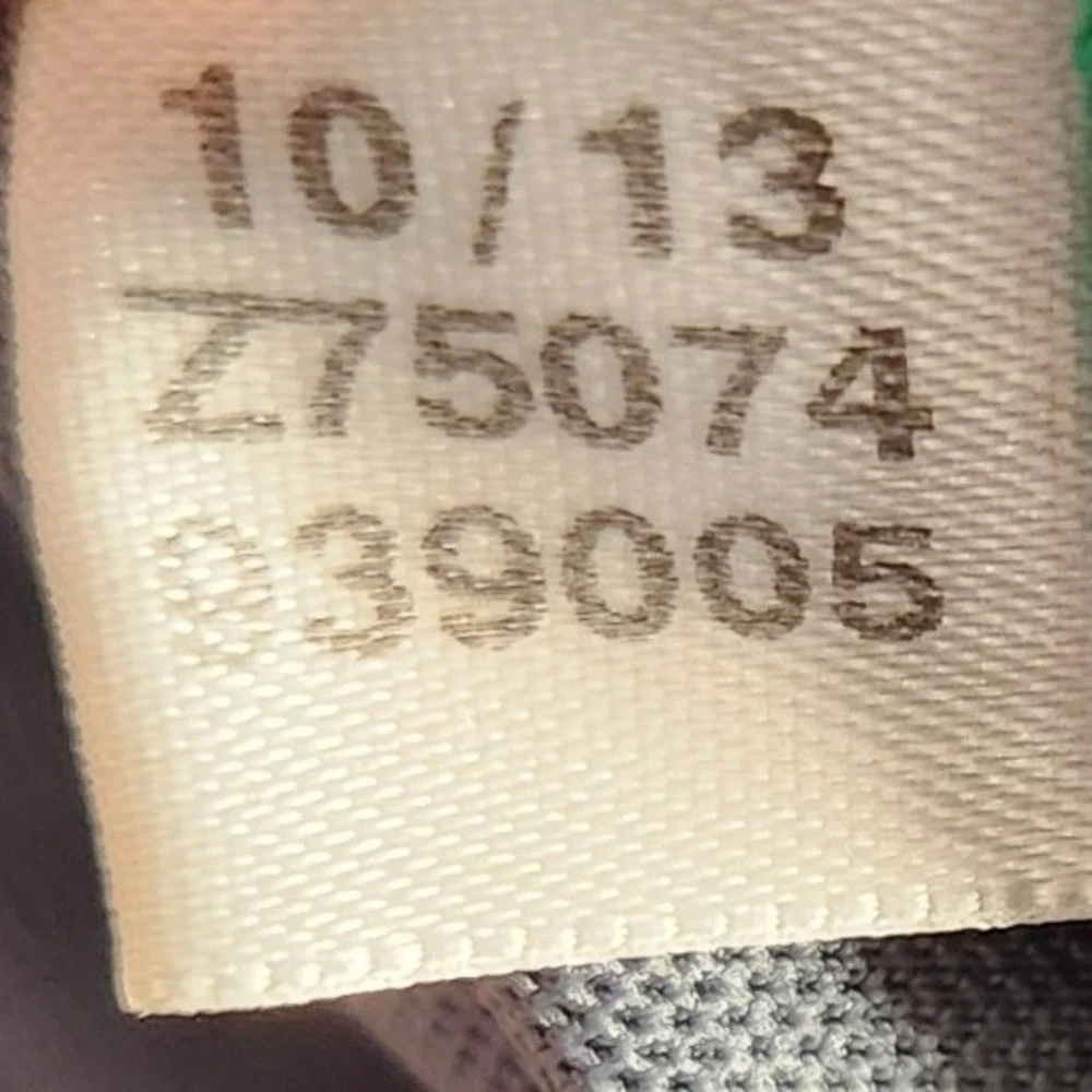 adidas Gray Striped Polo with Green Logo